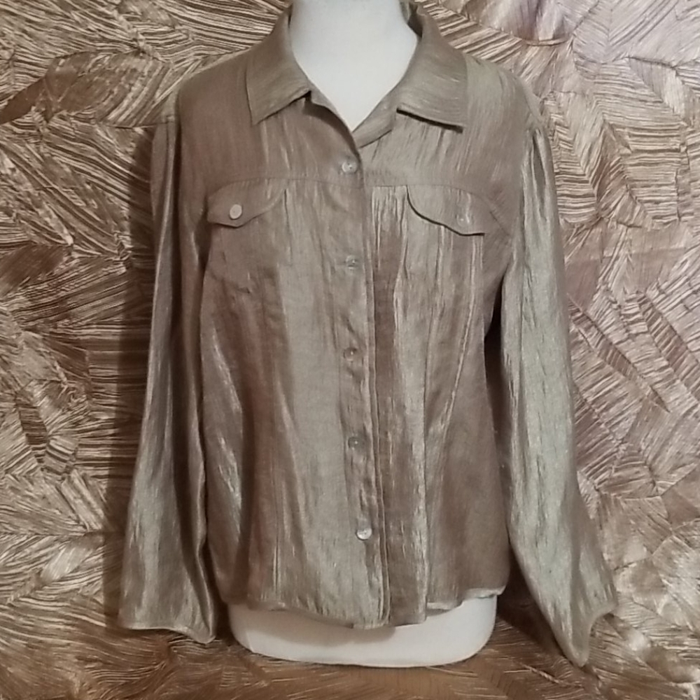 Chico's blouse gold